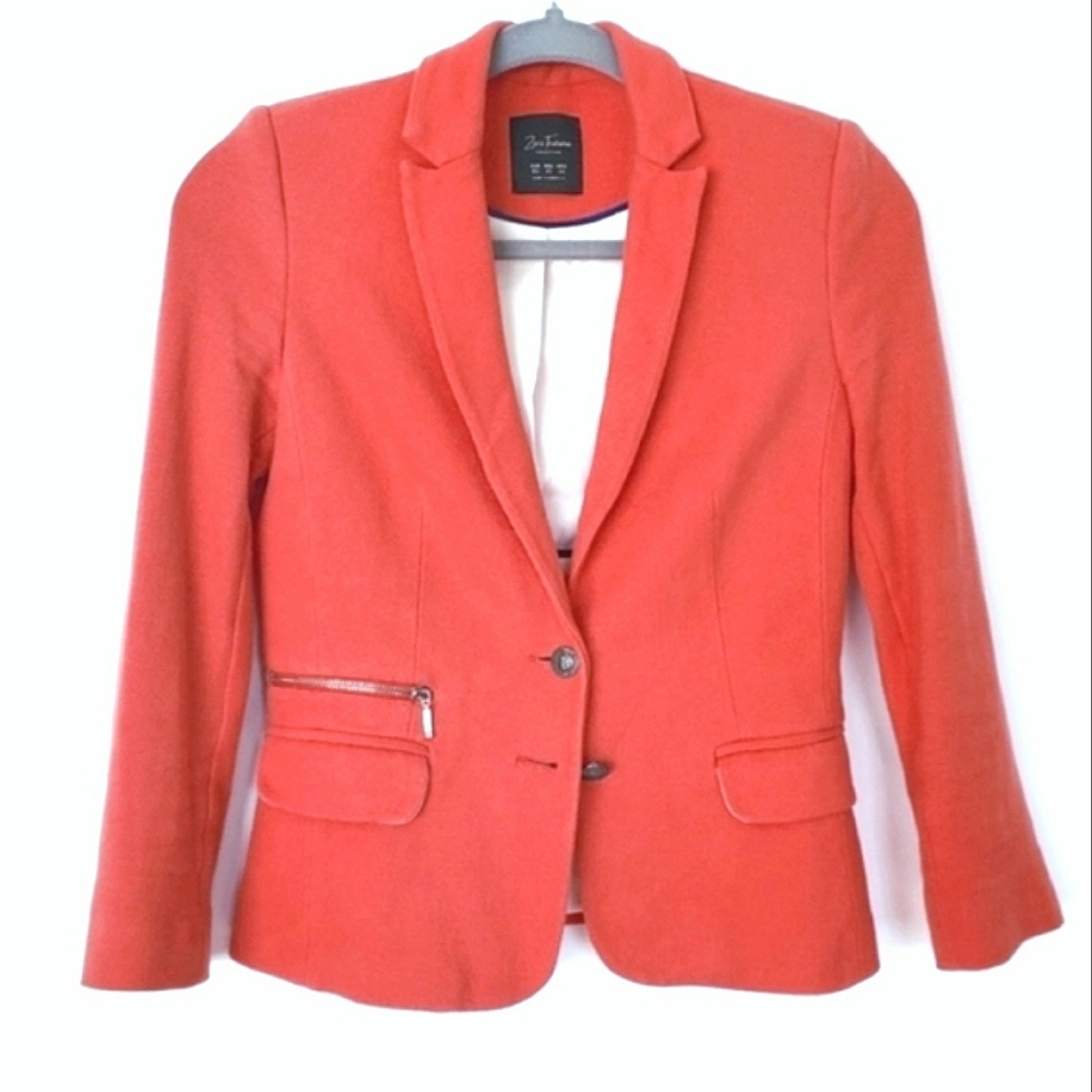 ZARA Trafuluc Collection Single Breasted 2-button Blazer